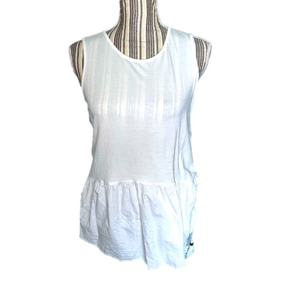 bobeau Tops - BoBeau White Smocked Tank — FINAL SALE PRICE